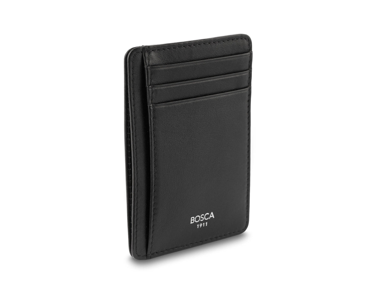 Bosca Nappa Vitello 7 Pocket I.D. Card Case -RFID Black