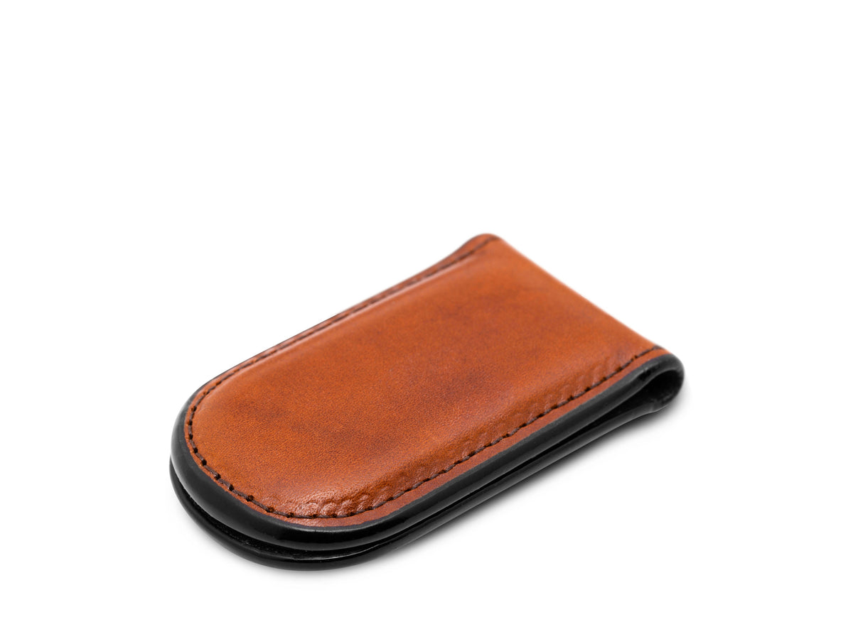 Bosca Old Leather Magnetic Money Clip Cognac