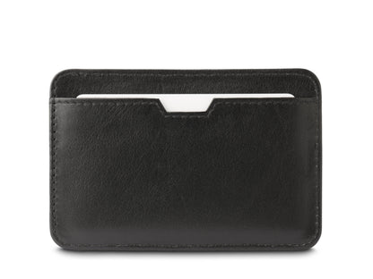 Bosca Nappa Vitello Pull Tab Card Case Black