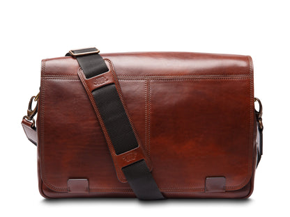 Bosca Dolce Italia Messenger  Dark Brown