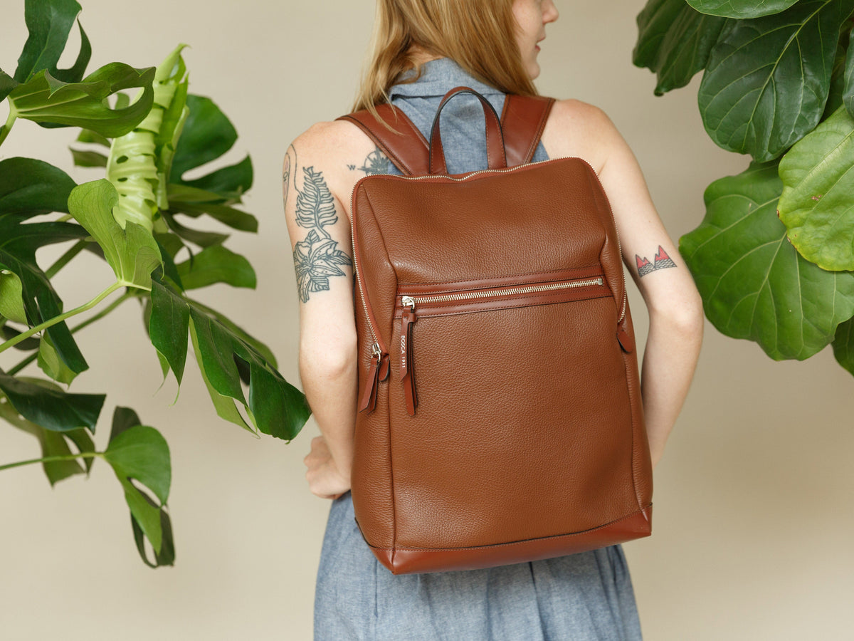 Bosca Monfrini Metro Backpack Nut