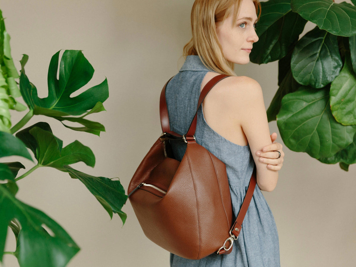 Bosca Italia Farfalla Convertible Tote-Pack Cloud