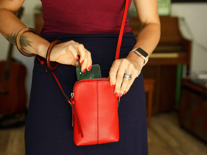 Bosca London Crossbody Mini Purse  Cloud