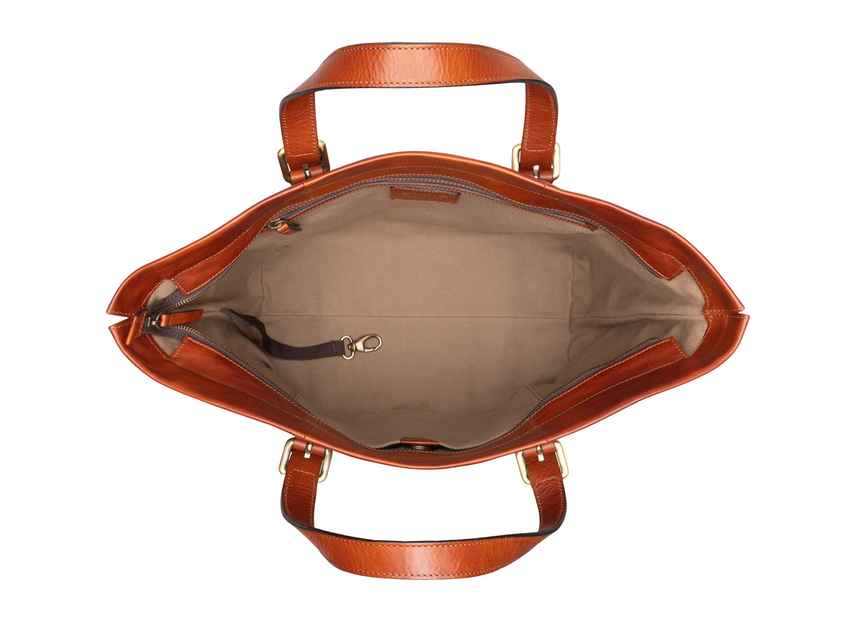 Bosca Emma Carry-All Tote  Amber