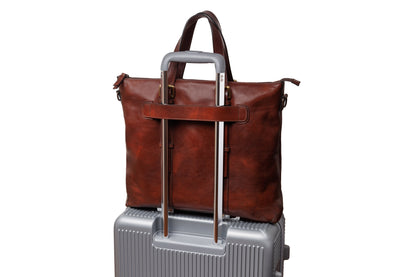 Bosca Brenta Tote  Dark Brown