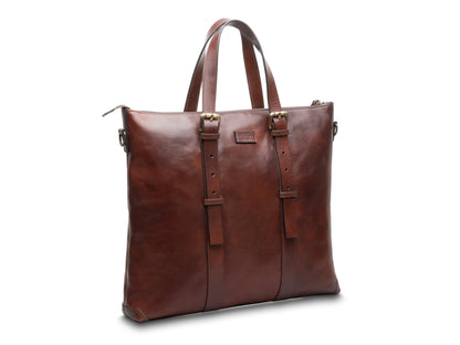 Bosca Brenta Tote  Dark Brown
