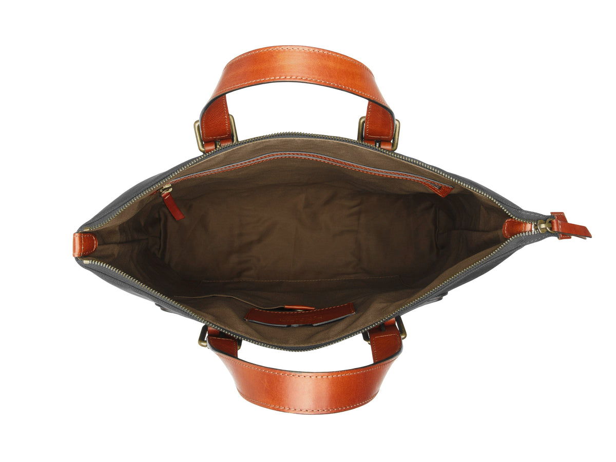 Bosca The Arno Tote  Black/Amber