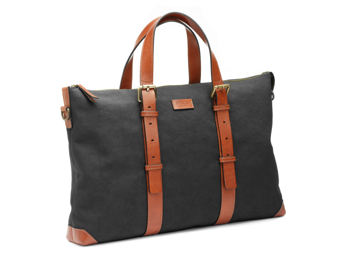 Bosca The Arno Tote  Black/Amber