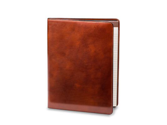 Bosca 8 1/2 x 11 Writing Pad Cover Old Leather Classic  Amber
