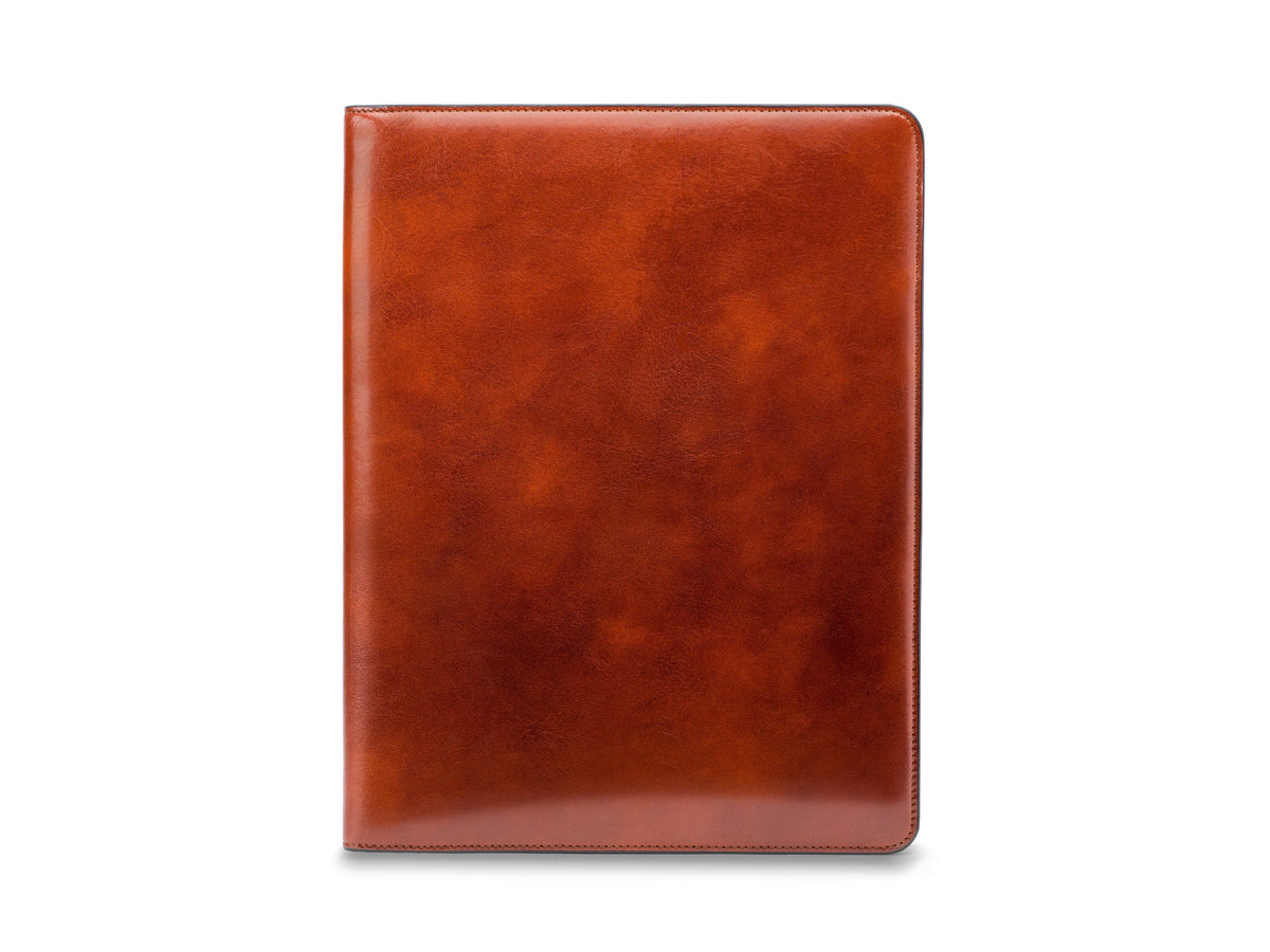 Bosca 8 1/2 x 11 Writing Pad Cover Old Leather Classic  Amber