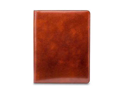 Bosca 8 1/2 x 11 Writing Pad Cover Old Leather Classic  Amber