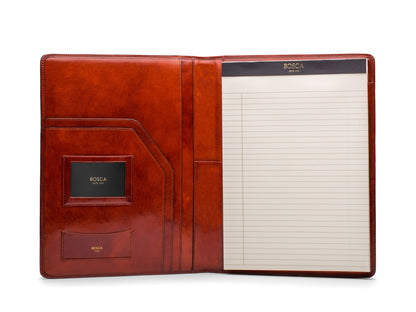 Bosca Old Leather Deluxe Leather Portfolio Cognac