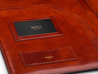 Bosca Old Leather Deluxe Leather Portfolio Cognac