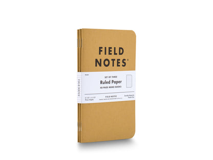 Bosca Field Notes Kraft Memo Book (3 Pack) Kraft