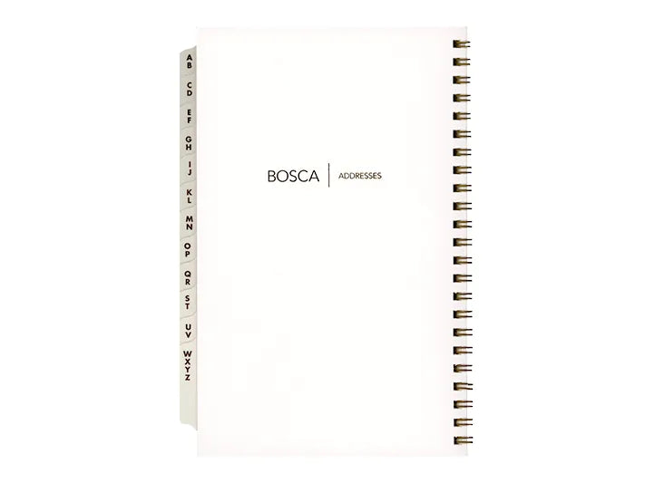 Bosca Spiral Address Minder Refill for Address Book / Weekly Minder Cream