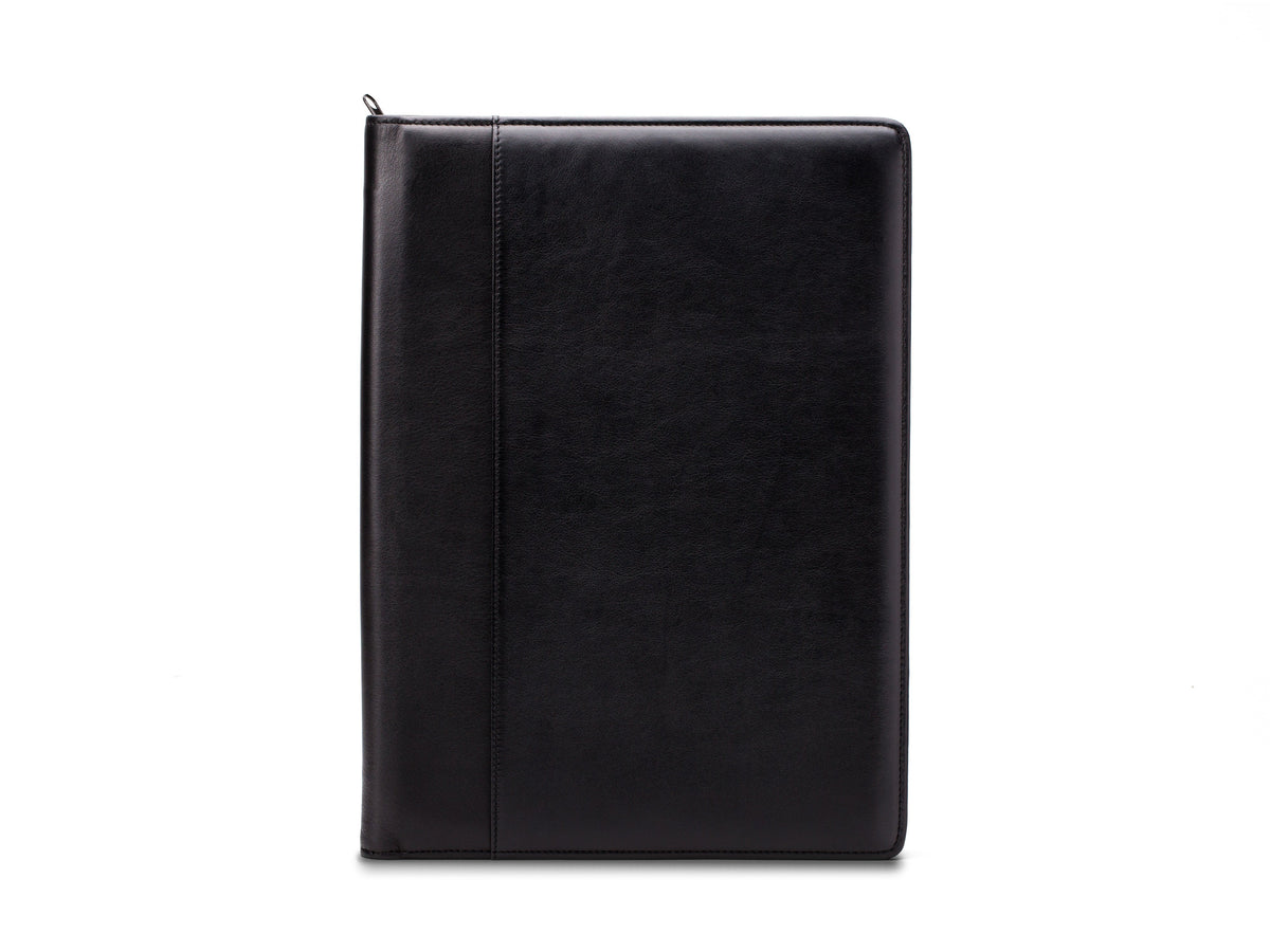 Bosca Nappa Vitello Deluxe Zip Around Portfolio Organizer Black