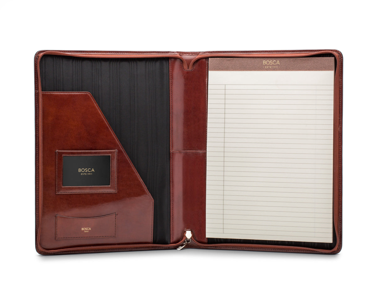 Bosca Old Leather Zip Around Portfolio Black