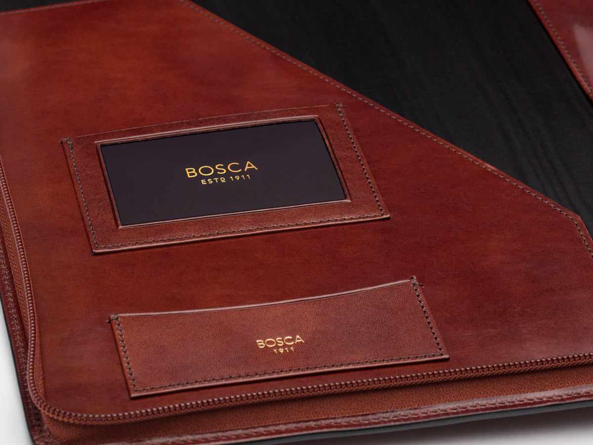 Bosca Old Leather Zip Around Portfolio Black