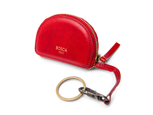 Bosca Coin Purse Key Fob  Amber