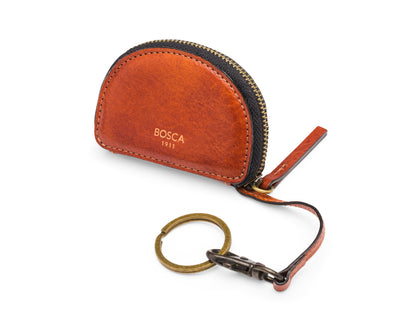 Bosca Coin Purse Key Fob  Amber