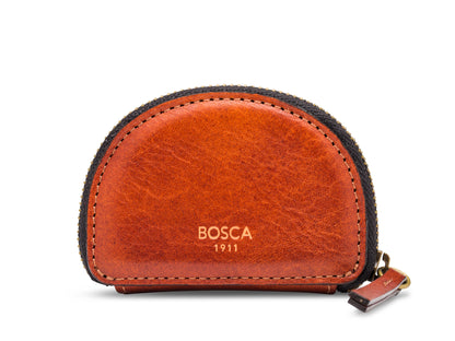 Bosca Coin Purse Key Fob  Amber