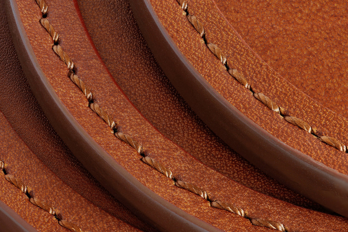 Bosca Vachetta Round Coasters - Set of 4 Brown