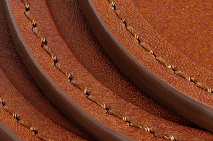 Bosca Vachetta Round Coasters - Set of 4 Brown