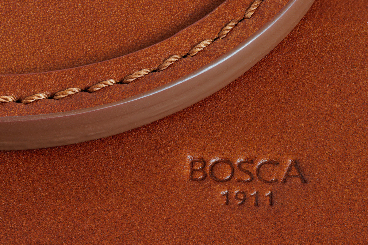 Bosca Vachetta Round Coasters - Set of 4 Brown
