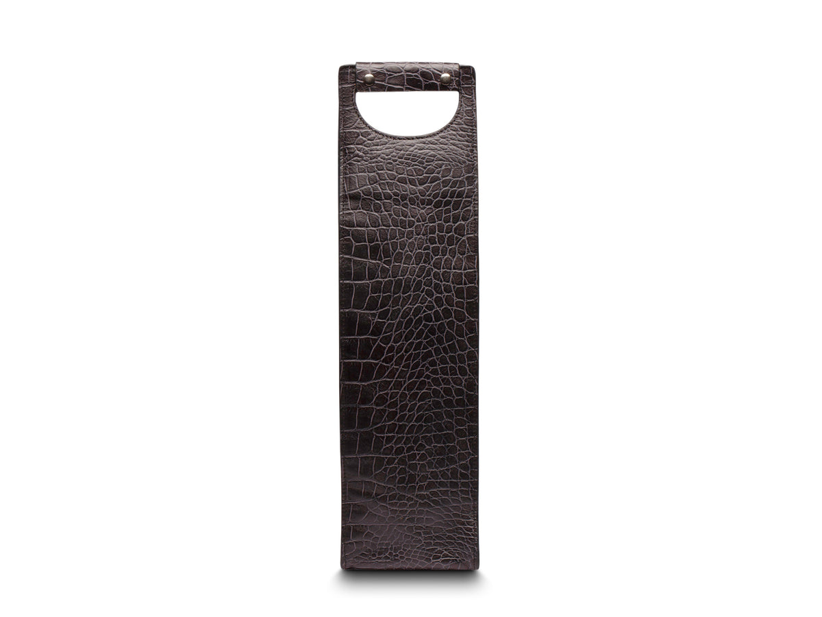 Bosca Vintage Crocco Single Wine Bottle Case Vintage Crocco