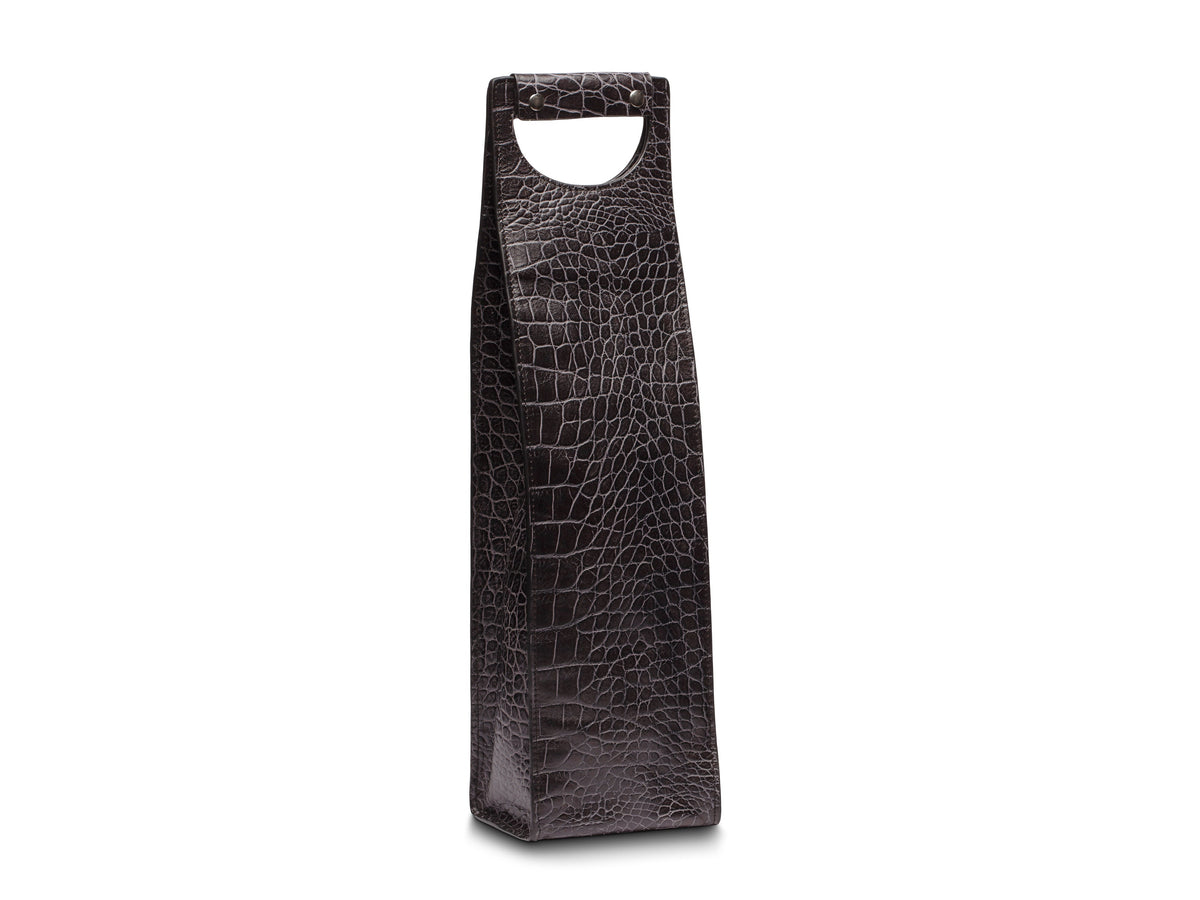 Bosca Vintage Crocco Single Wine Bottle Case Vintage Crocco