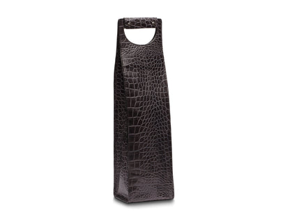 Bosca Vintage Crocco Single Wine Bottle Case Vintage Crocco