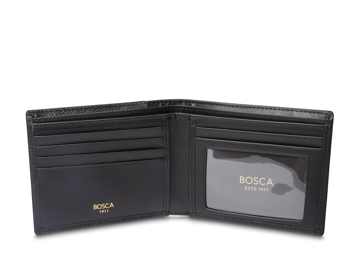 Bosca Saffiano Executive I.D. Wallet Black