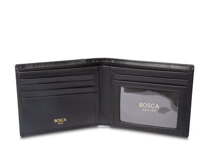 Bosca Saffiano Executive I.D. Wallet Black