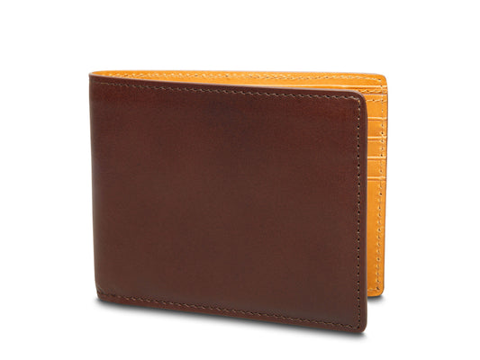 Bosca Italo Contrast 8 Pocket Wallet Dark Brown/Tan