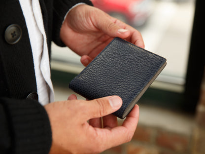 Bosca 8 Pocket Wallet Monfrini Contrast Dark Blue/Wine