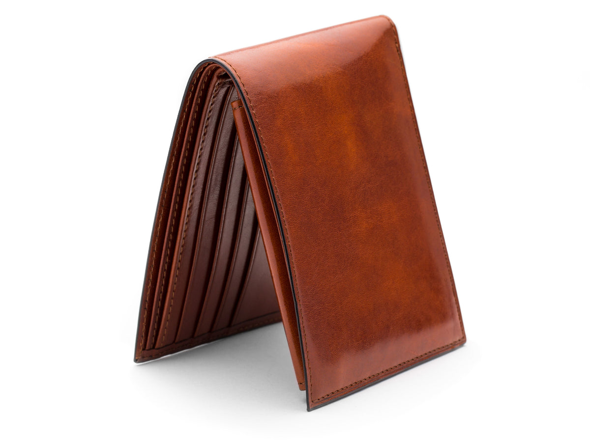 Bosca Old Leather Euro Credit Wallet w/ ID Passcase Amber