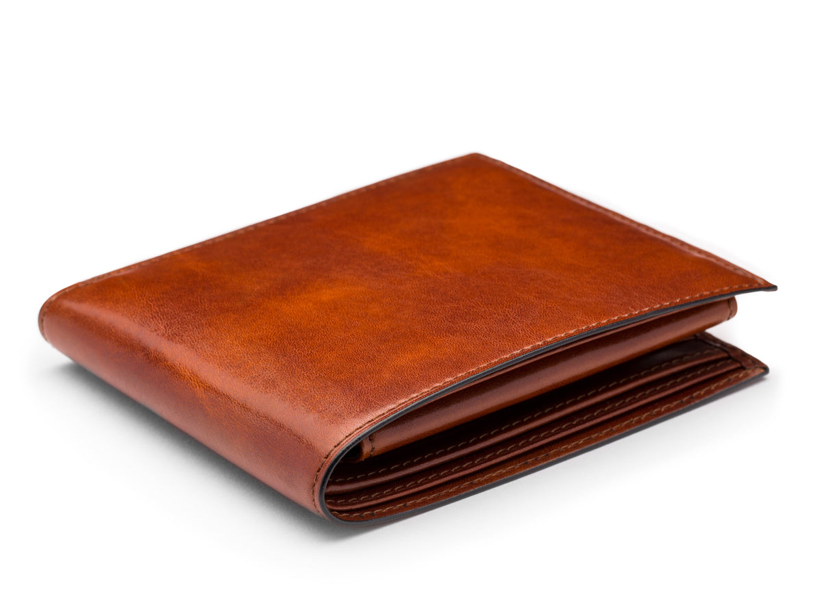 Bosca Old Leather Euro Credit Wallet w/ ID Passcase Amber