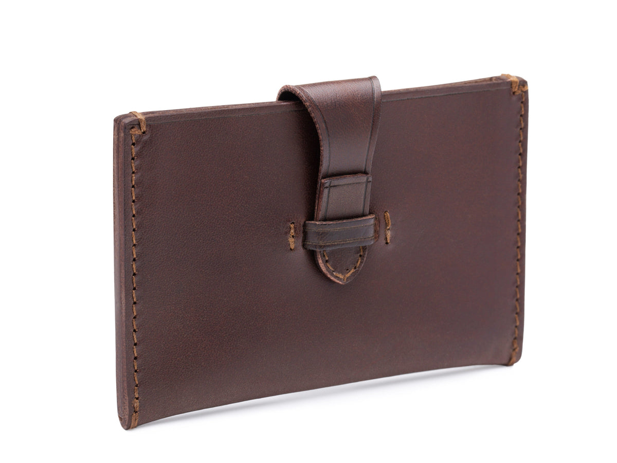 Bosca Tuck Tab Card Case  Dark Brown