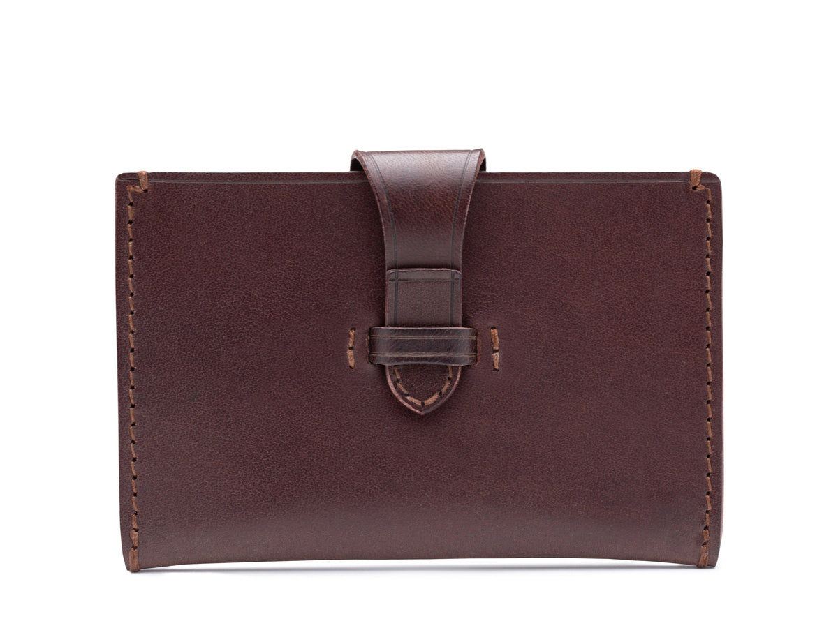 Bosca Tuck Tab Card Case  Dark Brown