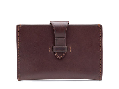 Bosca Tuck Tab Card Case  Dark Brown