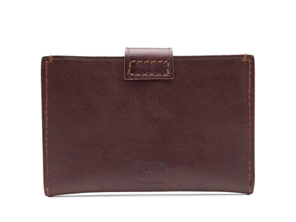 Bosca Tuck Tab Card Case  Dark Brown