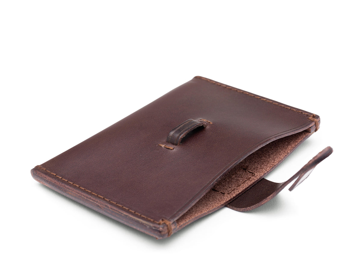 Bosca Tuck Tab Card Case  Dark Brown