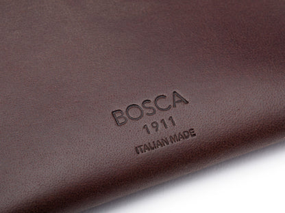 Bosca Tuck Tab Card Case  Dark Brown