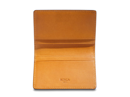 Bosca Britan Calling Card Case  Tan