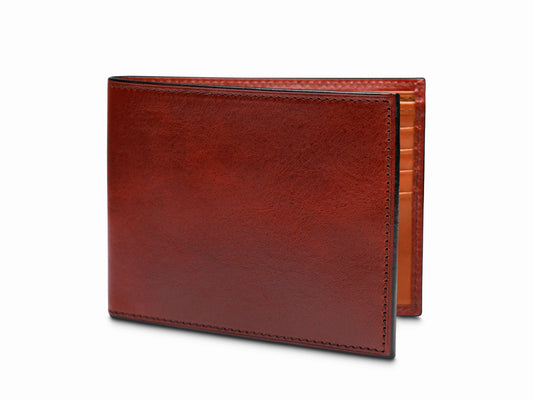 Bosca Contrast Old Leather Bifold w/ ID Flap Amber/Saddle
