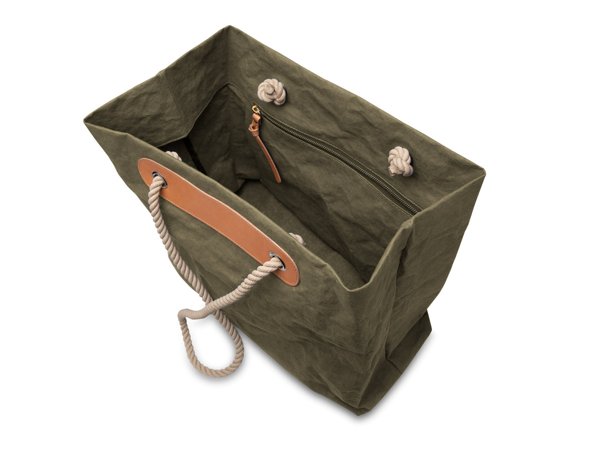 Bosca La Carta Beach Tote  Olive